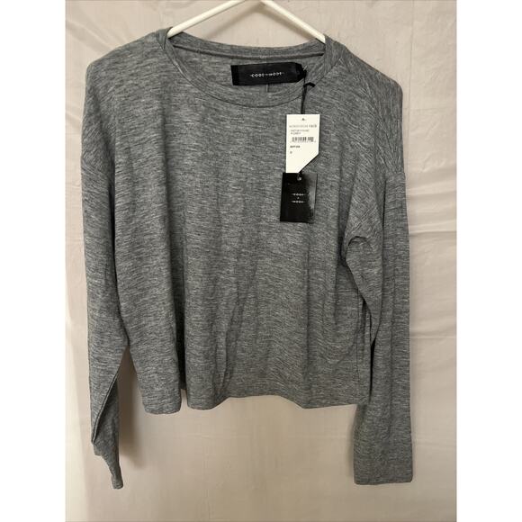 CODE X MODE Women’s Crewneck Short/Cropped Sweater Pullover Gray Size Medium NWT - Picture 1 of 9
